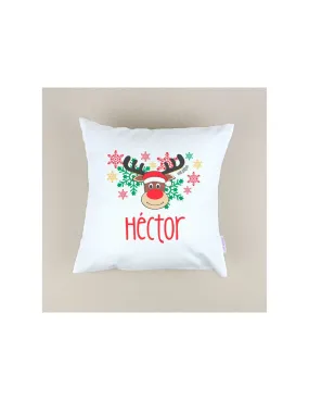 Cojín Navideño personalizado Reno Rudolph de Mi Pipo