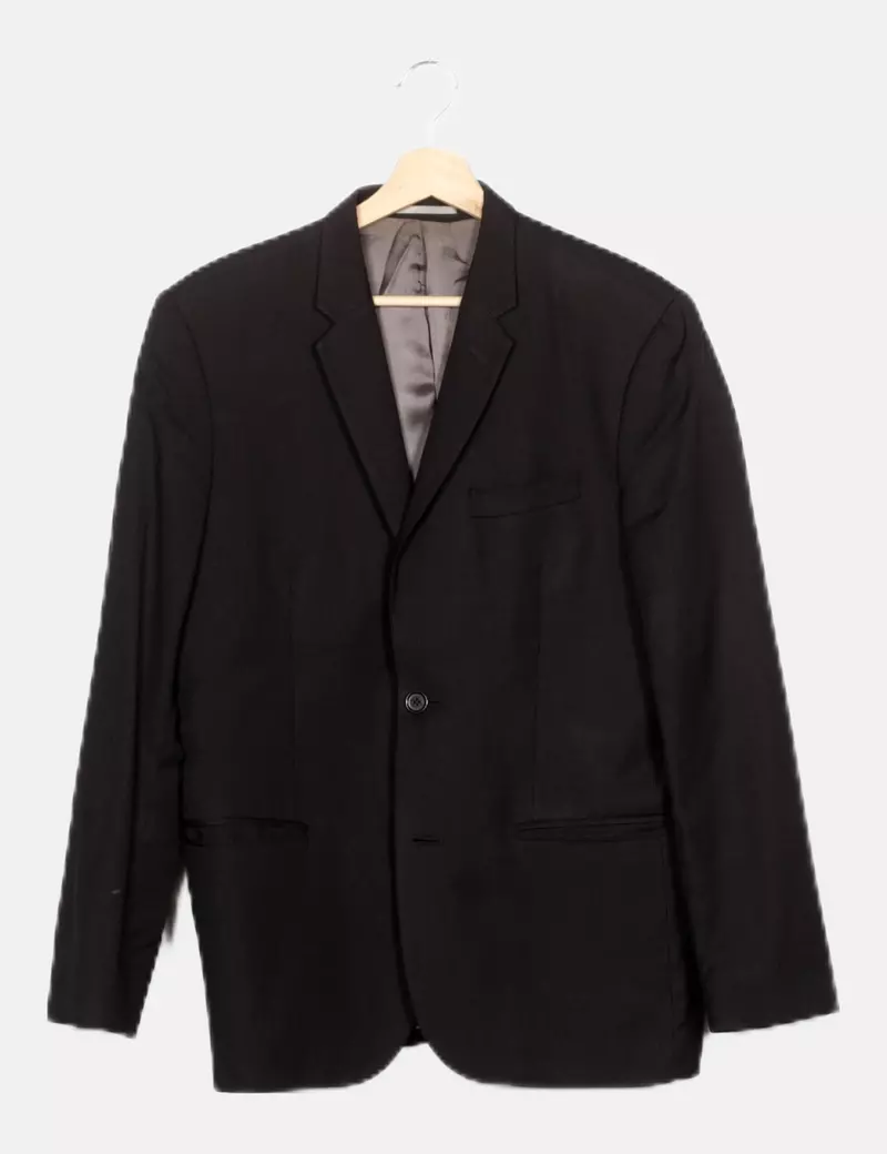 H&M Americana negra estampado rayas